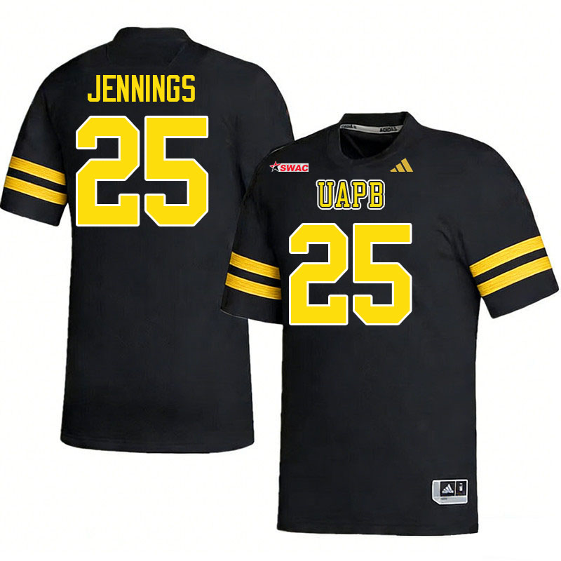 Arkansas-Pine Bluff Golden Lions #25 Jaylen Jennings College Football Jerseys,Uniforms-Black